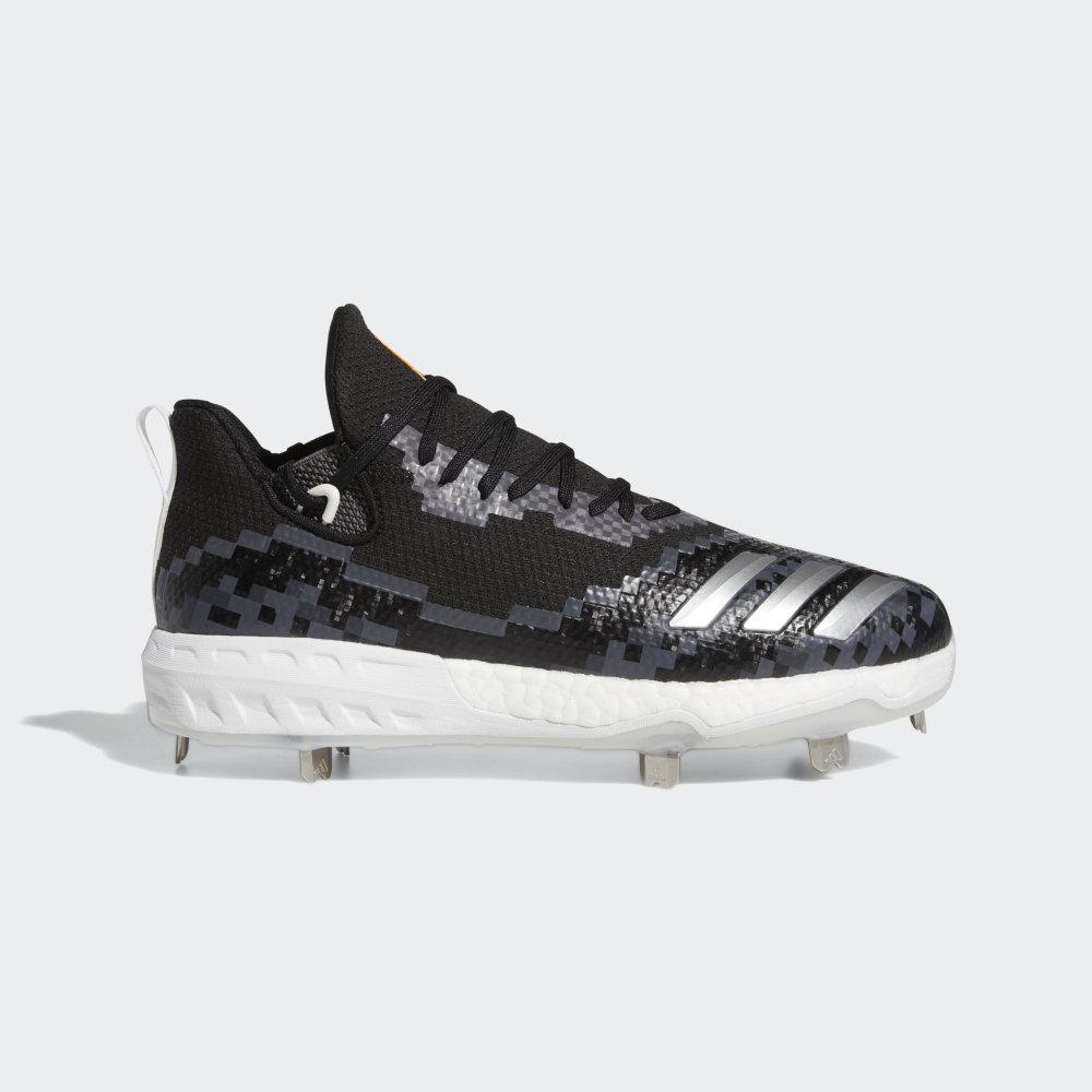 Adidas Men's Icon V 8-Bit Baseball Cleats Black/White/Grey Ireland EE4148